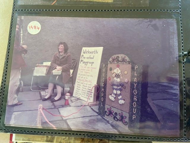 Wirksworth Pre-school Playgroup well dressing and fundraising display