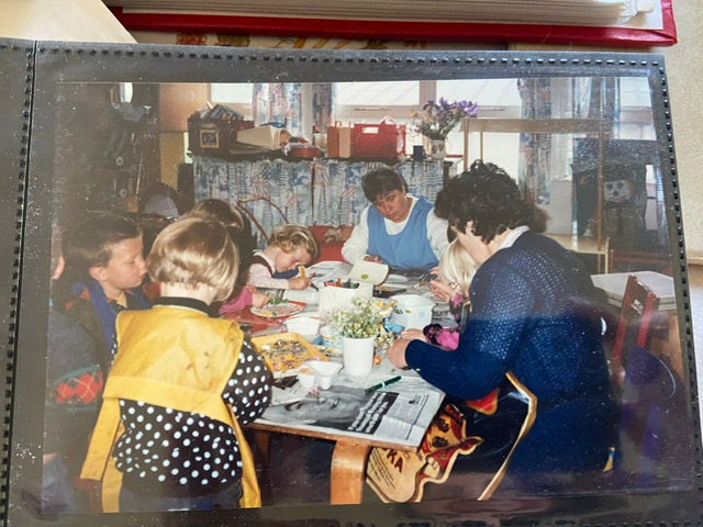 Children doing activities around a table at Playgroup